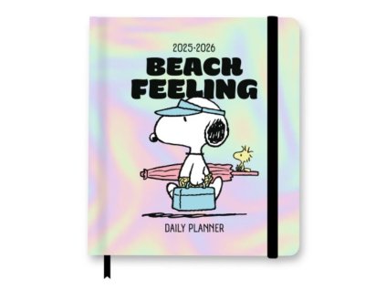 DIÁŘ 2025/2026|SNOOPY|BEACH FEELING  DENNÍ|LEPENÁ VAZBA