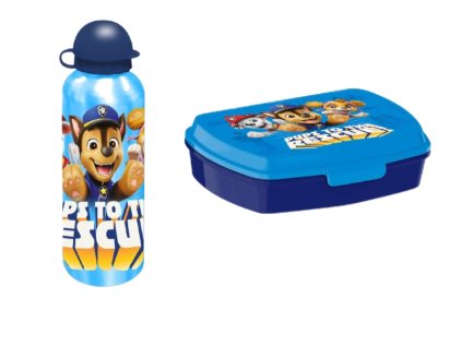 BOX NA SVAČINU SET2|PAW PATROL  LÁHEV 500 ml + SVAČINOVÝ BOX