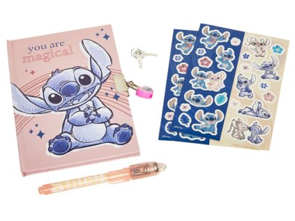 BLOK|ZÁPISNÍK SET3|LILO & STITCH  BLOK-SVÍTÍCÍ PROPISKA-SAMOLEPKY