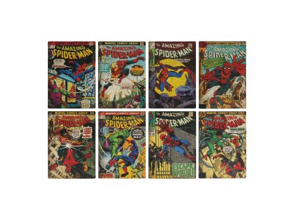 TÁCKY POD SKLENICE|BALENÍ 8 KUSŮ  MARVEL|SPIDERMAN COMICS BOOK