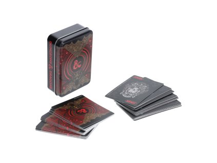 KARTY HRACÍ|DUNGEON AND DRAGONS  54 KARET|KOVOVÁ KRABIČKA
