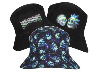 KLOBOUK PLÁTĚNÝ|OBOUSTRANNÝ  RICK AND MORTY|NEON SKULLS