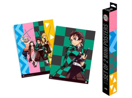 PLAKÁT 38 x 52 cm|SET 2 KUSŮ  DEMON SLAYER|KIMETSU NO YAIBA
