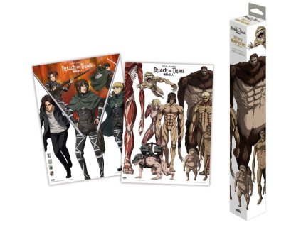 PLAKÁT 38 x 52 cm|SET 2 KUSŮ  ATTACK ON TITAN