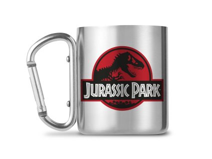 HRNEK KOVOVÝ|JURASSIC PARK  240 ml|S KARABINOU|LOGO