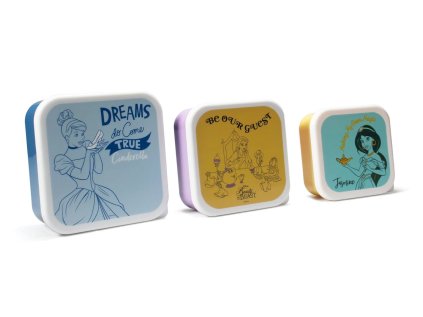 BOX NA SVAČINU|SET 3 KUSŮ|DISNEY  PRINCESS|HAPPY THOUGHTS
