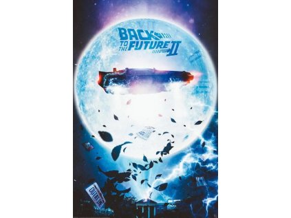 PLAKÁT 61 x 91,5 cm  BACK TO THE FUTURE|FLYING DELOREAN