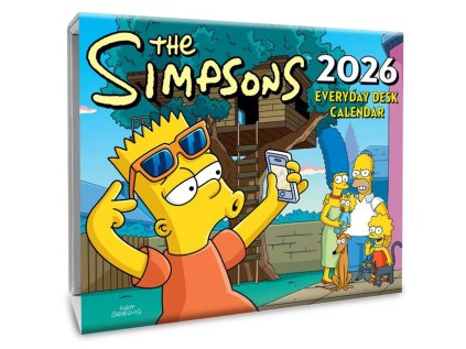 KALENDÁŘ 2026 STOLNÍ TRHACÍ|FILM  THE SIMPSONS (15 x 13 x 4 cm)