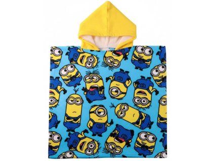 RUČNÍK DĚTSKÝ PONČO|MINIONS  FUNNY MOMENTS|55 x 110 cm
