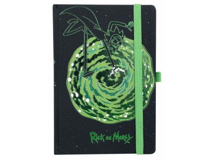 BLOK|ZÁPISNÍK A5|PREMIUM  RICK AND MORTY|PORTALS