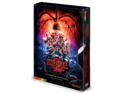 BLOK|ZÁPISNÍK A5|PREMIUM  STRANGER THINGS|S2 VHS