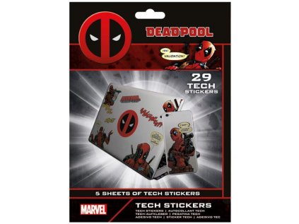 SAMOLEPKY NA ELEKTRONIKU|MARVEL  DEADPOOL|MERC WITH A MOUTH|5 LISTŮ