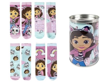 PONOŽKY DĚTSKÉ|SET 4 PÁRŮ|DISNEY  GABBY'S DOLLHOUSE