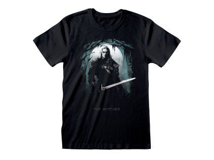 TRIČKO PÁNSKÉ|THE WITCHER  SILHOUETTE MOON|ČERNÉ