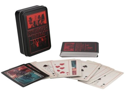 KARTY HRACÍ|STRANGER THINGS  54 KARET|KOVOVÁ KRABIČKA
