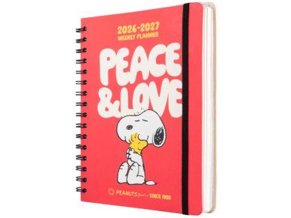 DIÁŘ 2026/2027 A5|SNOOPY  TÝDENNÍ|KROUŽKOVÁ VAZBA