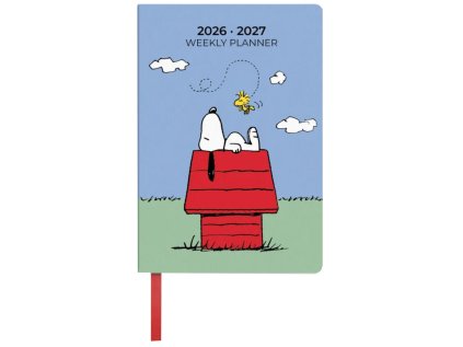 DIÁŘ 2026/2027 POCKET|SNOOPY  TÝDENNÍ|LEPENÁ VAZBA