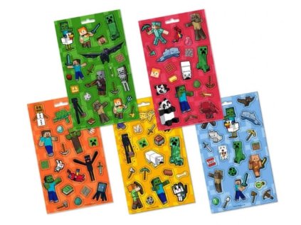 NÁLEPKY SET 5 LISTŮ|MINECRAFT  100 NÁLEPEK|ICONS & CHARACTERS