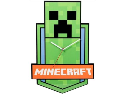HODINY NÁSTĚNNÉ|MINECRAFT  CREEPER|VÝŠKA 50 cm