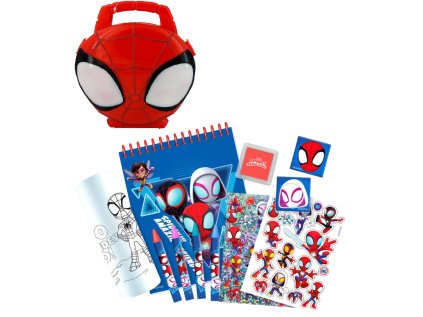 KREATIVNÍ SET9|MARVEL|SPIDERMAN  OMALOVÁNKY-RAZÍTKA-SAMOLEPKY