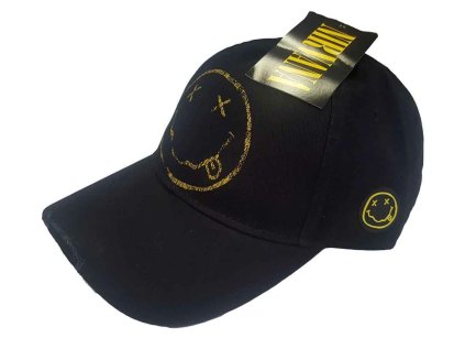 ČEPICE BASEBALLOVÁ|KŠILTOVKA  NIRVANA|KEEP SMILING|ČERNÁ
