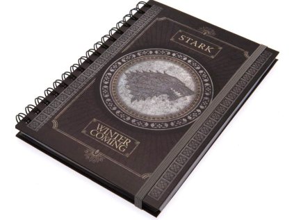 BLOK|ZÁPISNÍK A5|KROUŽKOVÁ VAZBA  WIRO|GAME OF THRONES|STARK LOGO