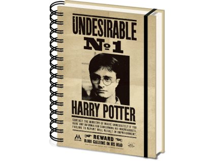 BLOK|ZÁPISNÍK A5|KROUŽKOVÁ VAZBA  WIRO|HARRY POTTER|SIRIUS & HARRY