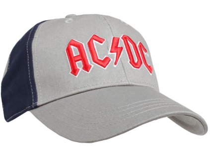 ČEPICE BASEBALLOVÁ|KŠILTOVKA|AC/DC  T2 RED LOGO|ŠEDÁ