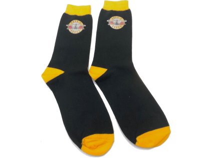 PONOŽKY PÁNSKÉ|GUNS'N'ROSES  CIRCLE LOGO|ČERNÉ|VELIKOST EU 40-46