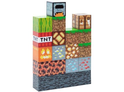 LAMPA DEKORATIVNÍ|MINECRAFT  BLOCK BUILDING|USB|16 x 20 x 4 cm