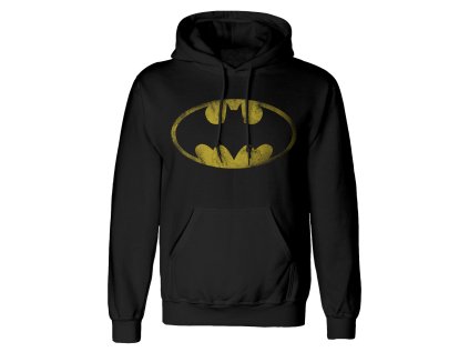 MIKINA PÁNSKÁ S KAPUCÍ|DC COMICS  BATMAN|DISTRESSED JUMBO LOGO (S)