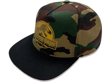 ČEPICE KŠILTOVKA|SNAPBACK  JURASSIC PARK|GOLD LOGO CAMO