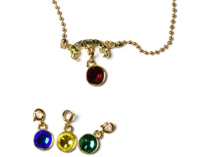 ŘETÍZEK S PŘÍVĚSKY SET|HARRY POTTER  HOGWARTS|4 PŘÍVĚSKY