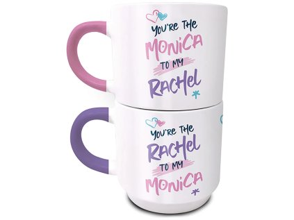 HRNEK KERAMICKÝ|SET 2 KUSŮ  280 ml|FRIENDS|MONICA & RACHEL