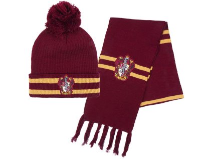 ZIMNÍ SET2 DĚTSKÝ|ČEPICE & ŠÁLA  HARRY POTTER|GRYFFINDOR