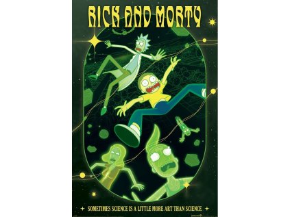 PLAKÁT 61 x 91,5 cm  RICK AND MORTY|RAVE RICKRIVAL