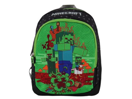 BATOH ŠKOLNÍ|MINECRAFT  CREEPER|28 x 38 x 16 cm