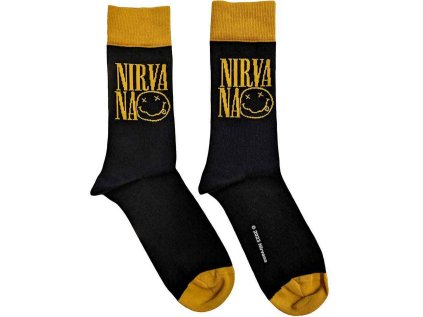 PONOŽKY UNISEX|NIRVANA  LOGO STACKED|VELIKOST EU 40-45