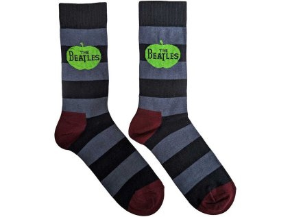PONOŽKY UNISEX|THE BEATLES  APPLE LOGO & STRIPES|EU 39-45