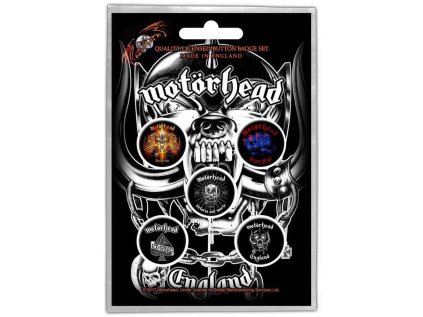 PLACKY|ODZNAKY|SET 5 KUSŮ  MOTÖRHEAD|ENGLAND