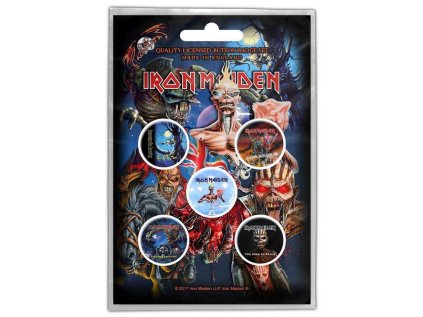 PLACKY|ODZNAKY|SET 5 KUSŮ  IRON MAIDEN|LATER ALBUMS