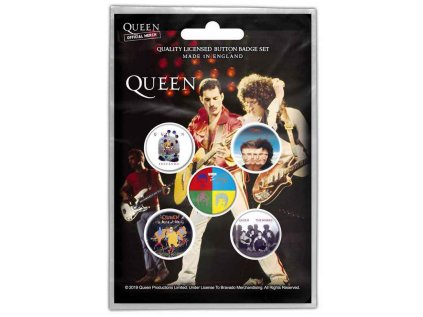 PLACKY|ODZNAKY|SET 5 KUSŮ  QUEEN|LATER ALBUMS