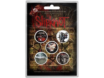 PLACKY|ODZNAKY|SET 5 KUSŮ  SLIPKNOT|ALBUMS