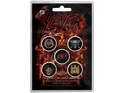 PLACKY|ODZNAKY|SET 5 KUSŮ  SLAYER|EAGLE