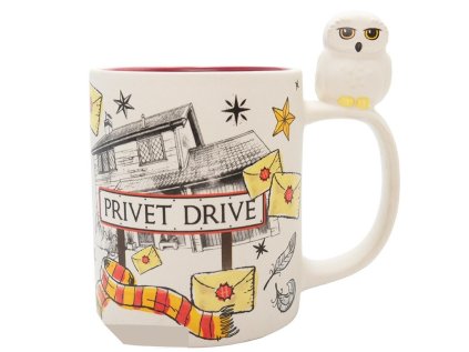 HRNEK KERAMICKÝ 3D|HARRY POTTER  460 ml|HEDWIG & PRIVET DRIVE