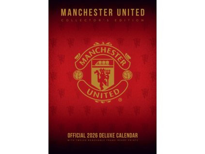 KALENDÁŘ 2026 DELUXE|FOTBAL  MANCHESTER UNITED FC (29,7 x 42 cm)