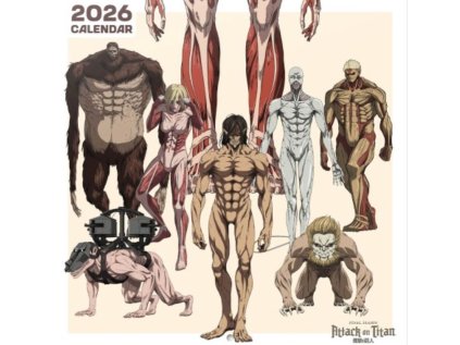 KALENDÁŘ 2026|KOMIKS  ATTACK ON TITAN (30 x 30|60 cm) SQ