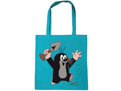 TAŠKA SHOPPING|KRTEČEK  JUHU|TYRKYSOVÁ|38 x 42 cm