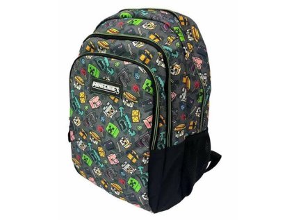 BATOH ŠKOLNÍ|MINECRAFT  PIXEL|30 x 44 x 20 cm