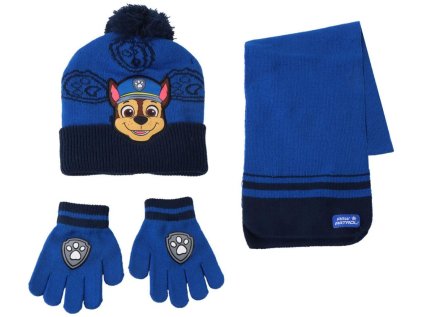 ZIMNÍ SET3|ČEPICE,RUKAVICE & ŠÁLA  PAW PATROL|CHASE